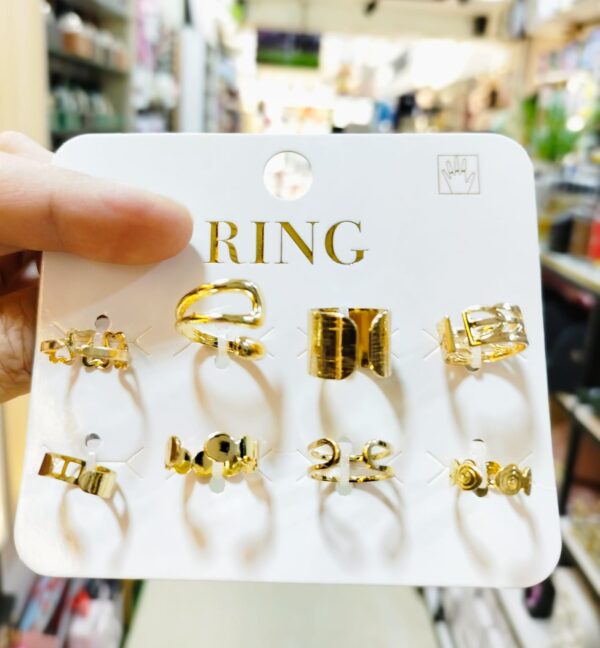 Gold and Silver ring set