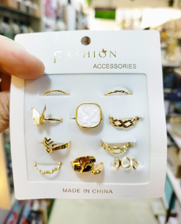 Gold and Silver Ring set